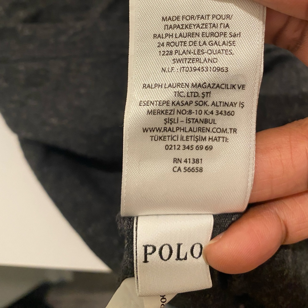Polo Ralph Lauren Long-Sleeve Jersey Hooded T-Shirt Dark Gray Men's Size 2XB EUC - Picture 9 of 9